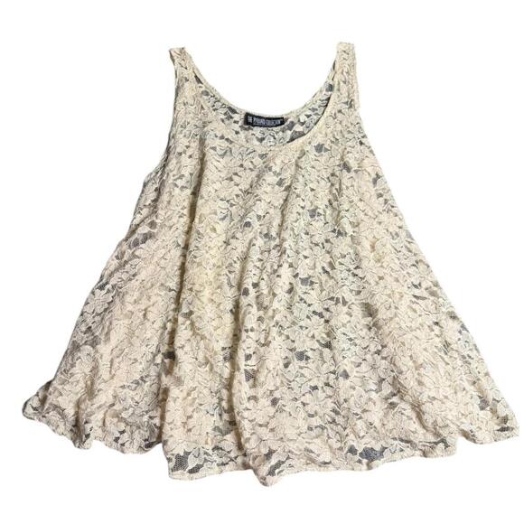 The Pyramid Collection Tops - The Pyramid Collection Cream Lace Tank – Size XL